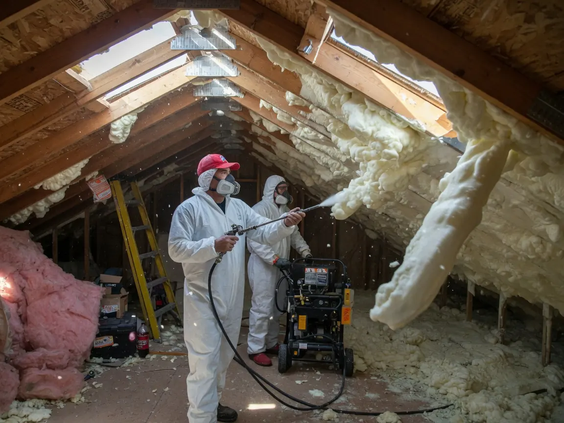 Spray foam insulation in Del City, OK